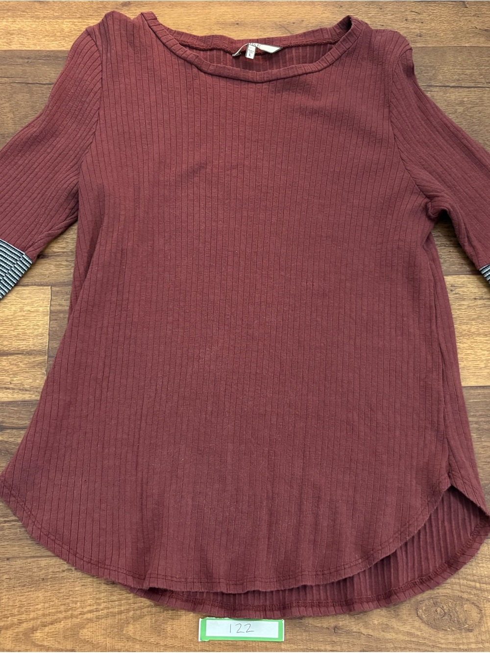 BKE Women's Ribbed Long Sleeve Shirt (Large)